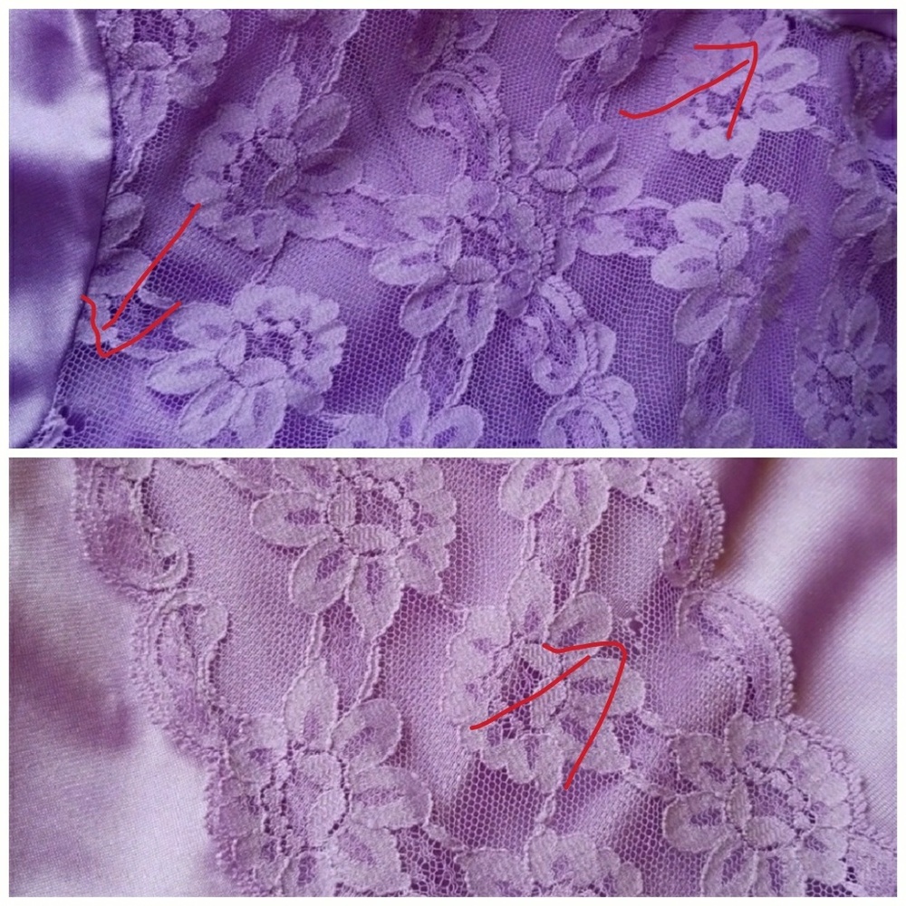 ๐ Vintage Purple See Thru Lace Gown ๐ - Picture 3 of 5